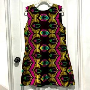 Anthropologie Retro Pattern Shift Dress